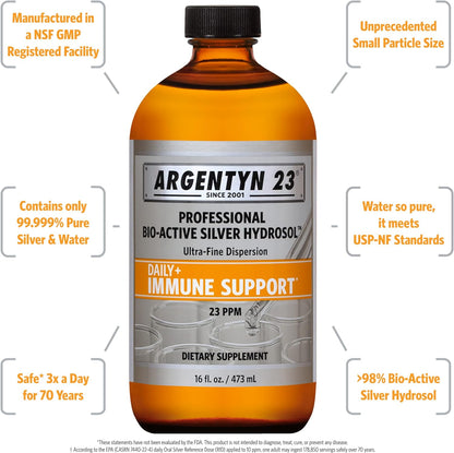 Argentyn 23 Bio-Active Silver Hydrosol Liquid 16 oz.