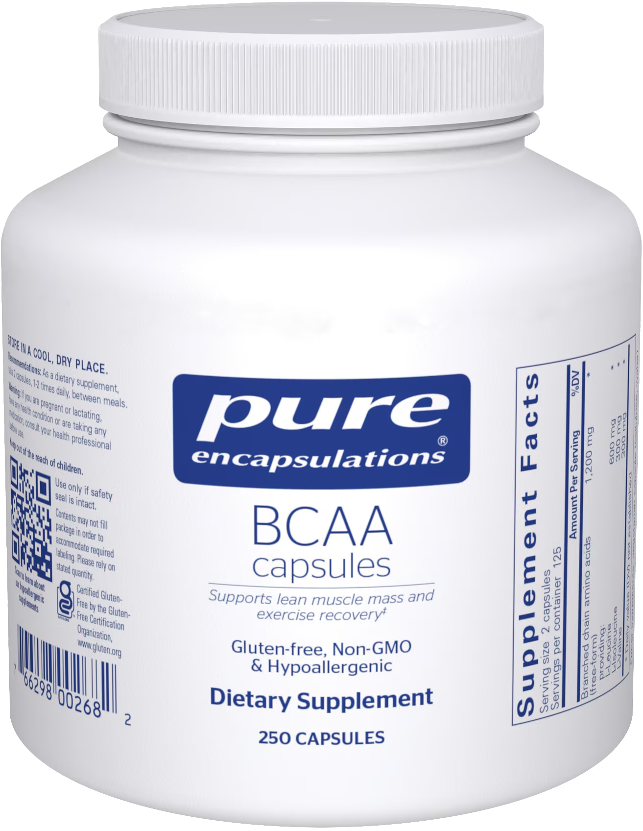 BCAA capsules 250 ct.