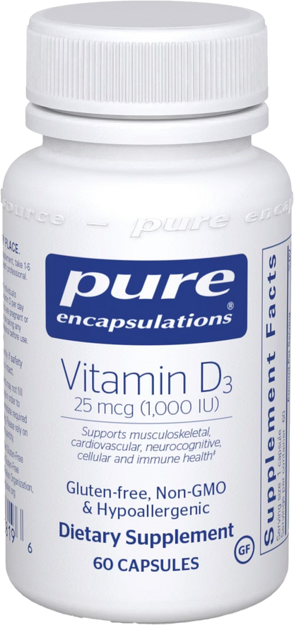 Vitamin D3 1,000 IU 60 ct.