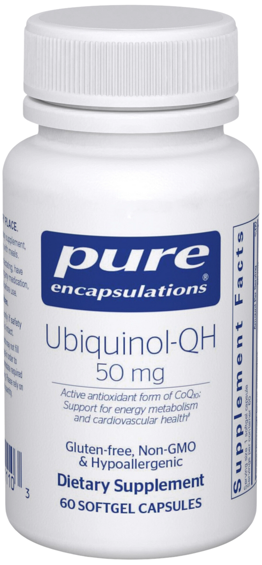 CoQ10: Ubiquinol QH: 50 mg